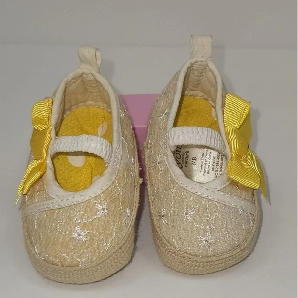 Carter's Just One‎ You - Yellow Summer Shoes, Newborn shoes